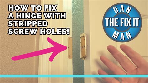 Door Is Falling Off The Frame How To Fix Stripped Screw Holes 3 Minute Fix Diy Youtube