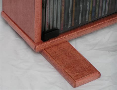 DVD rack with 72 inch glass doors in maple with Minwax Sedona Red ...