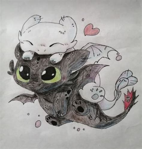 A Drawing Of A Dragon Flying Through The Air With Hearts On It S Back