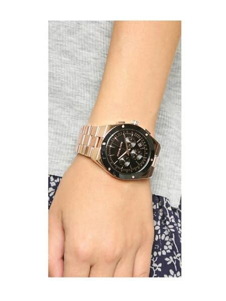 [new]mk6208 Reagan Rose Gold X Black Analog Lady S Michael Kors Clock Michael Kors Michaelkors