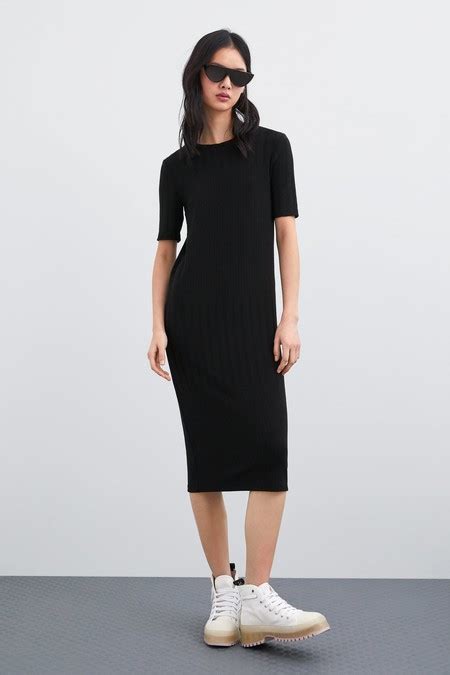 Venta Vestidos Largos Negro Zara En Stock