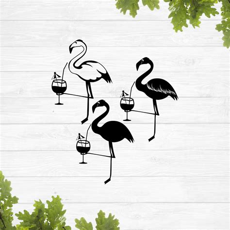 Flamingo Drinking Svg Drunk Flamingo Svg Flamingo Silhouette Etsy UK