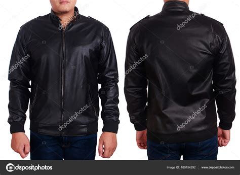 Leather Jacket Mockup Black Leather Jacket Mockup Template Stock