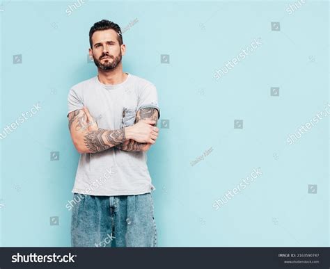 Hot Tattooed Men Holding Junk