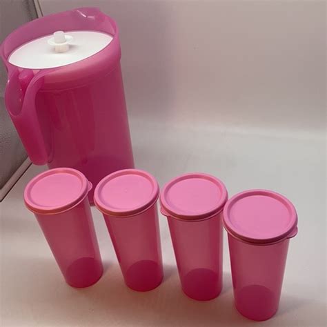 Tupperware Kitchen Tupperware Jumbo Jug And 4 Tumblers Set Poshmark