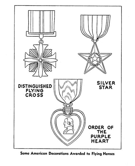 Memorial Day Coloring Pages Flying Medals Of Honor Coloring Pages