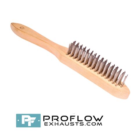 Stainless Steel Wire Brush Wooden Handle Proflow Exhausts