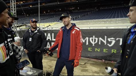 Haiden And Brian Deegan Detroit Supercross Track Walk Is Dean Wilson