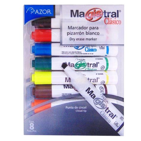 Marcador Azor Magistral Clásico Clásico Colores Surtidos 8 Piezas