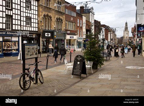 Uk Gloucestershire Gloucester Westgate Street At Christmas Stock