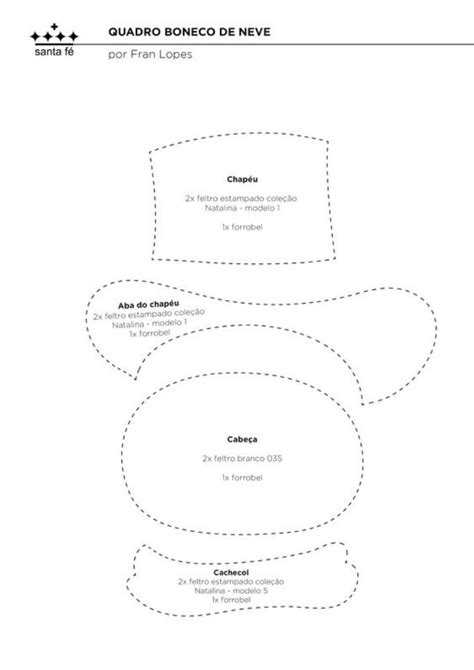 Boneco De Neve Em Feltro Molde Imprima Gratuitamente E Se Inspire