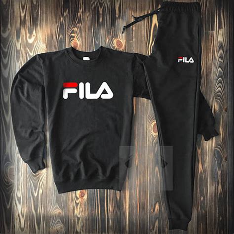 Спортивный костюм мужской FILA black-grey | Комплект Фила Свитшот ...