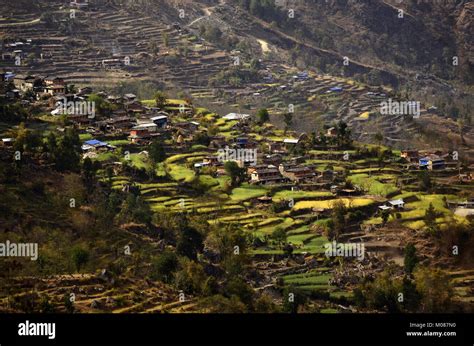 Nepalese Village Agriculture Stock Photo Alamy