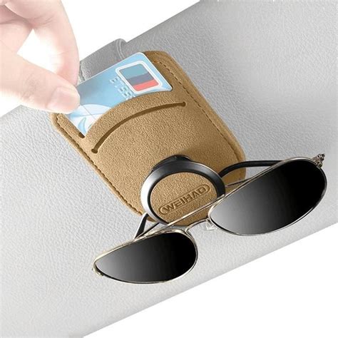 Porte Lunettes De Soleil Pour Voiture Porte Cartes Pare Soleil De