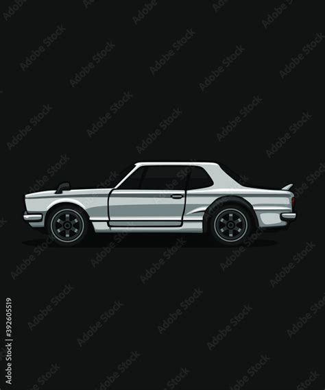 Editable Car Cartoon Vector Illustrated simple side view Stock Vector ...