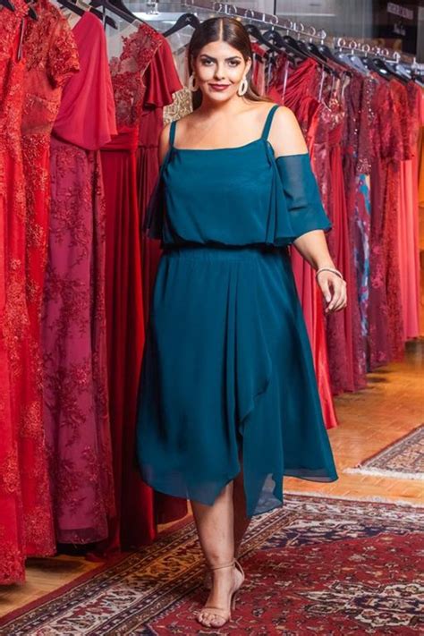 Vestido De Festa Plus Size Midi Arthur Caliman