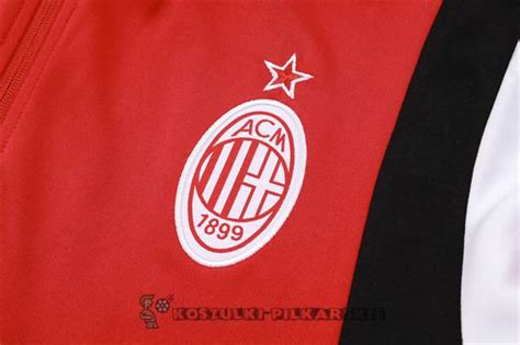 Kurtka Ac Milan Czerwony Bialy Czarny 2023 2024 Koszulki Pilkarskie