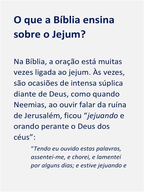 Sobre Jejum Na Bíblia - O Que A Bíblia Ensina Sobre o Jejum | PDF | Jejum | Oração