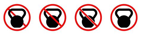 Set Of Signs Prohibiting Ironing With Iron Ban Symbol Vector Iron