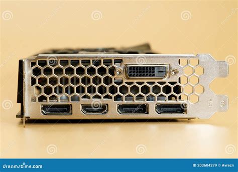 Display Ports On Professional Video Graphic Card High Performance