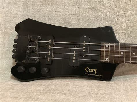 Vintage 1980s Cort Headless Steinberger Bass Black Finish Reverb