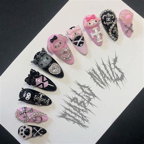 Pin By Shua On Nail Inspo Long Cute Nails Creative Nails