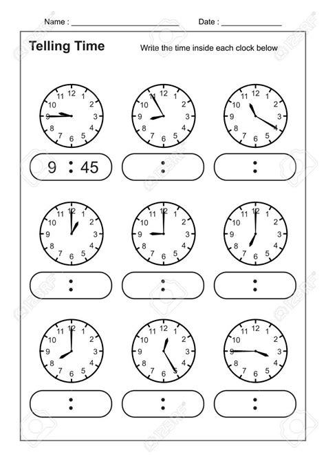 Learn How To Tell Time Printable Worksheet