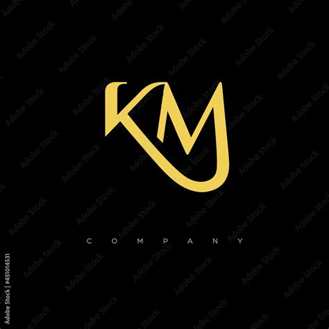 Initial KM logo design vector Stock Vector | Adobe Stock