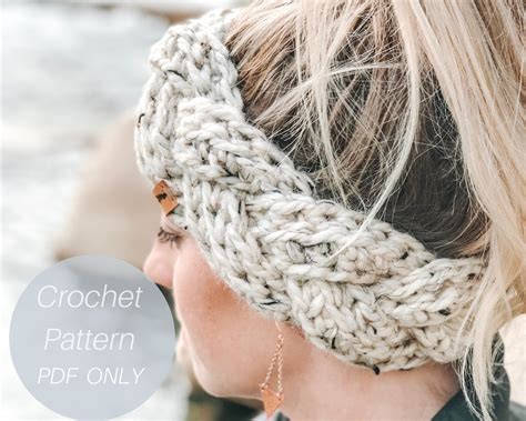 Headband Pattern Braided Chunky Headband Crochet Pattern Quick