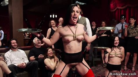 Hot Slave In Upside Down Suspension Blowjob