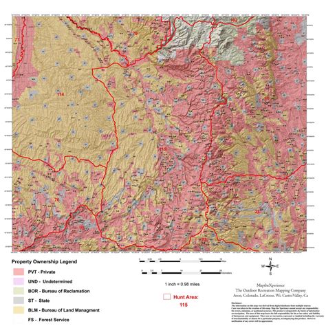 Wyoming Antelope Hunt Area 115 Hunt Wyoming Map By Map The Xperience Avenza Maps