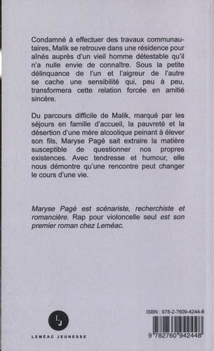 Rap pour violoncelle seul de Maryse Pagé Poche Livre Decitre