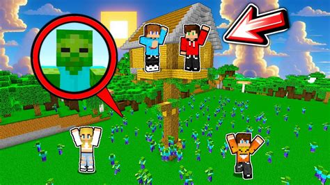 Domek Na Drzewie Vs Zombie W Minecraft Smileslow I Sebek Youtube