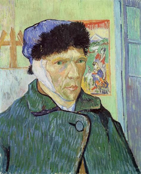 Autorretrato Com Orelha Cortada 1889 De Vincent Van Gogh Tela Para