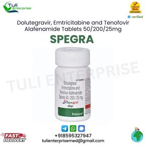 Spegra Dolutegravir Emtricitabine And Tenofovir Alafenamide Tablets