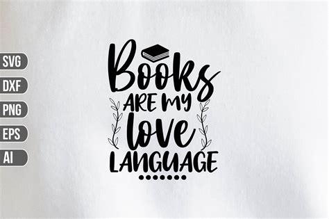 Books Are My Love Language Svg Graphic By Craft Store · Creative Fabrica