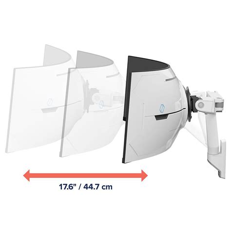 Brazo De Pared Ergotron Hx Con Pivote Vhd Para Pantallas Curvas