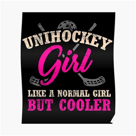 Floorball Girls Poster For Sale By Mila Redbubble