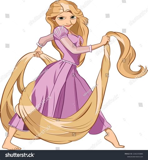 Rapunzel Cartoon Icon Dynamic Design Stock Vector (Royalty Free ...