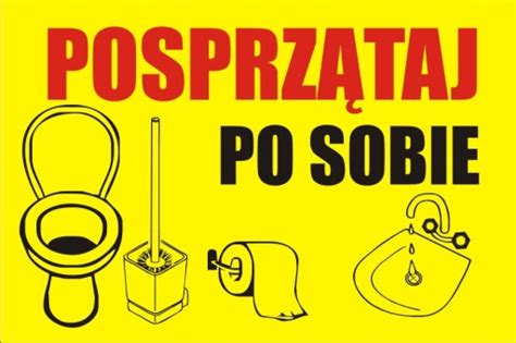 TABLICZKA INFORMACYJNA POSPRZĄTAJ PO SOBIE Cena Opinie Tablice i