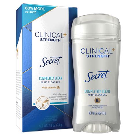 Secret Clinical Strength Clear Gel Antiperspirant Deodorant Completely