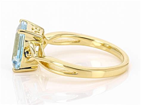 Sky Blue Topaz With Blue Diamond K Yellow Gold Over Sterling Silver