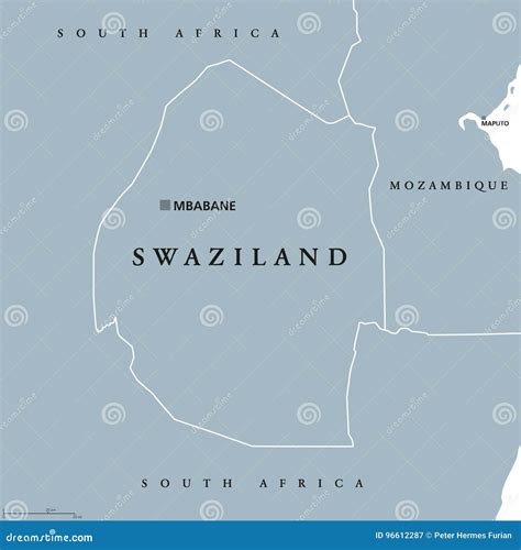 Swaziland Political Map