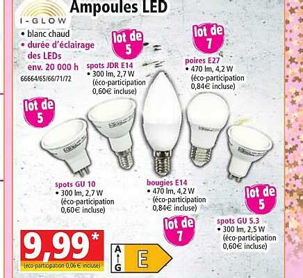 Promo Ampoules Led I Glow Chez Norma Icatalogue Fr