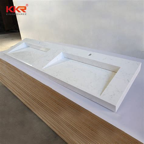 KKR Artificial Stone Solid Surface Marble Texture Bathroom Custom Sizes