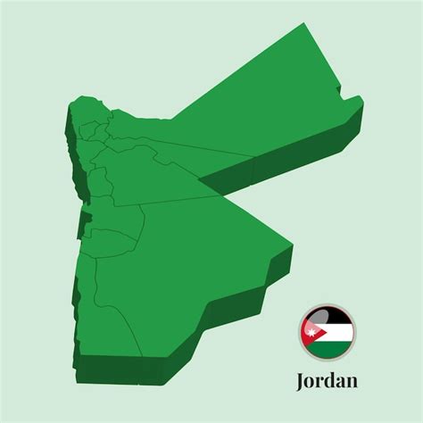 Premium Vector 3d Map Of Jordan Vector Illustration Stock Photos Designs