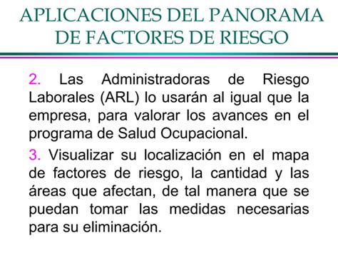 Modulo Panorama De Los Factores De Riesgo Ocupacionales Ppt