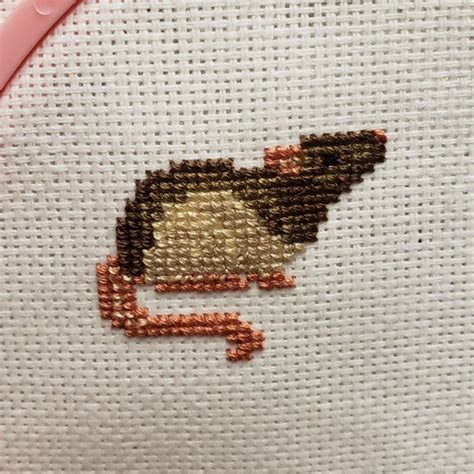 Rat Cross Stitch By U Melaniea360 Cross Stitch Art Cross Stitch