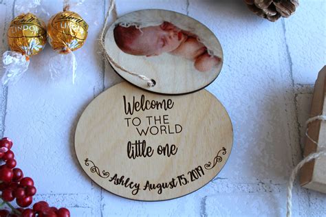 Personalized Newborn Baby Christmas Ornament Your Custom Etsy Baby