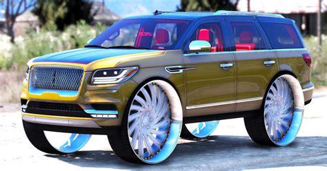 Debadged 2022 Lincoln Navigator Big Rims Donk Dong